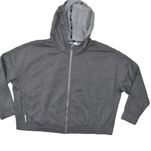 Puma Women's Plus Size 3X Basic Jacket Gray Cotton Blend Solid